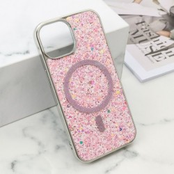 Futrola za iPhone 15 leđa Glam glow MagSafe - roza