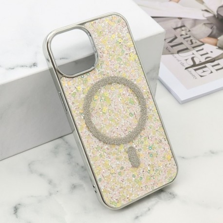 Futrola za iPhone 15 leđa Glam glow MagSafe - zlatna