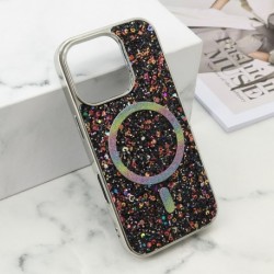 Futrola za iPhone 16 Pro leđa Glam glow MagSafe - crna