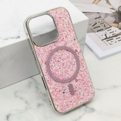 Futrola za iPhone 16 Pro leđa Glam glow MagSafe - roza