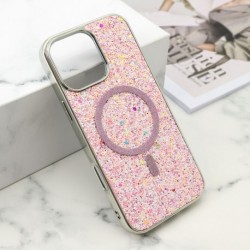 Futrola za iPhone 16 Pro Max leđa Glam glow MagSafe - roza