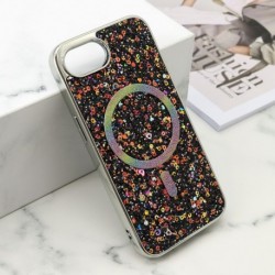 Futrola za iPhone 16e leđa Glam glow MagSafe - crna