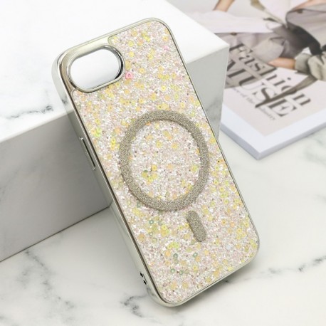Futrola za iPhone 16e leđa Glam glow MagSafe - zlatna