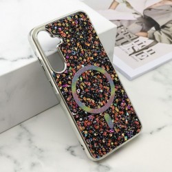 Futrola za Samsung Galaxy A55 leđa Glam glow MagSafe - crna