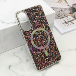 Futrola za Samsung Galaxy S25 Edge leđa Glam glow MagSafe - crna