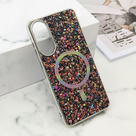 Futrola za Samsung Galaxy S25 Edge leđa Glam glow MagSafe - crna