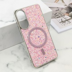 Futrola za Samsung Galaxy S25 Edge leđa Glam glow MagSafe - roza