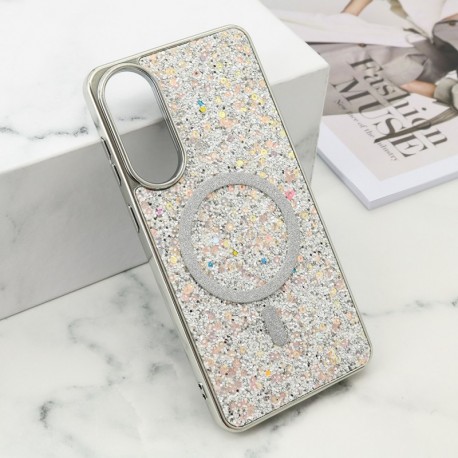 Futrola za Samsung Galaxy S25 Edge leđa Glam glow MagSafe - zlatna