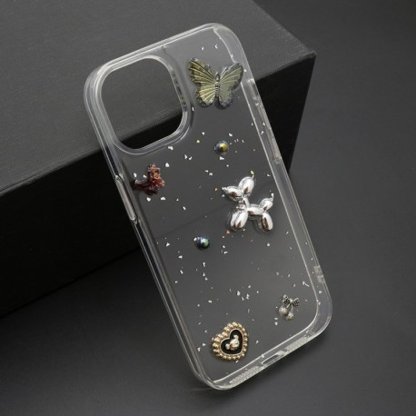 Futrola za iPhone 15 leđa Sticker - braon