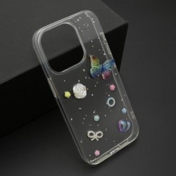 Futrola za iPhone 15 Pro leđa Sticker - siva