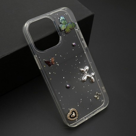 Futrola za iPhone 15 Pro Max leđa Sticker - braon