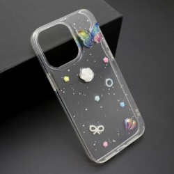Futrola za iPhone 15 Pro Max leđa Sticker - siva