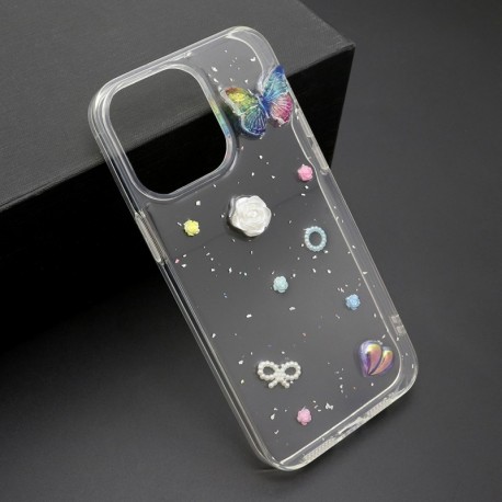 Futrola za iPhone 15 Pro Max leđa Sticker - siva