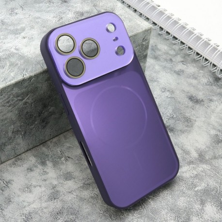 Futrola za iPhone 17 Pro leđa Color metal MagSafe II - ljubičasta