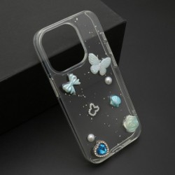 Futrola za iPhone 15 Pro leđa Sticker - plava