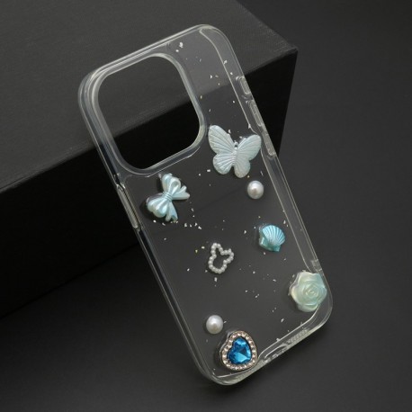 Futrola za iPhone 15 Pro leđa Sticker - plava