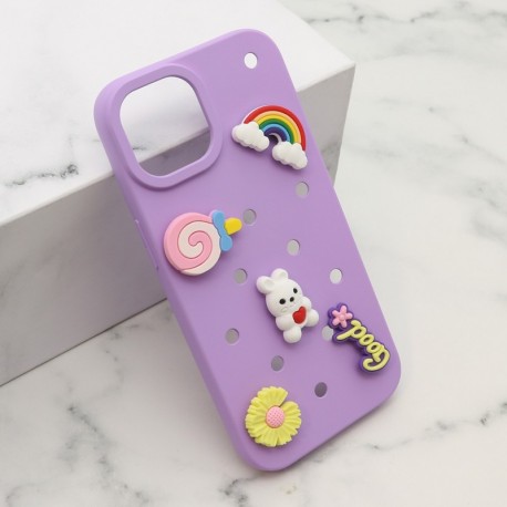 Futrola za iPhone 15 leđa Toy - ljubičasta