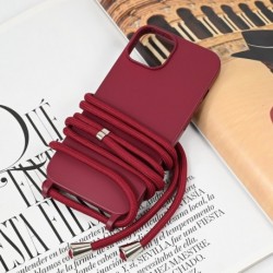 Futrola za iPhone 15 leđa Crossbody - bordo