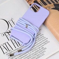 Futrola za iPhone 15 leđa Crossbody - ljubičasta