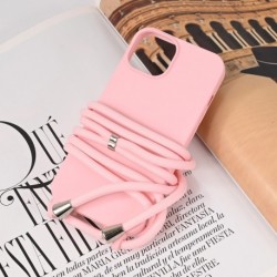 Futrola za iPhone 15 leđa Crossbody - roza