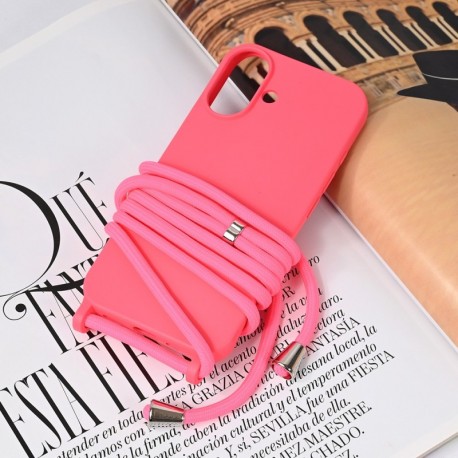 Futrola za iPhone 16 leđa Crossbody - pink