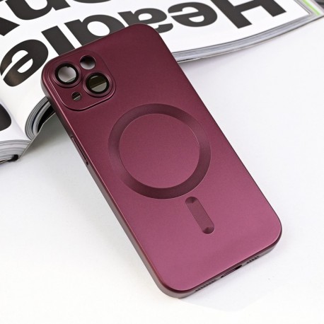 Futrola za iPhone 14 leđa MagSafe chrome - bordo