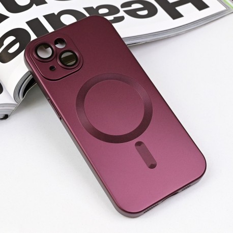 Futrola za iPhone 15 leđa MagSafe chrome - bordo