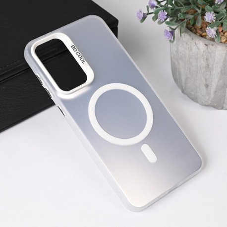 Futrola za Samsung Galaxy A56 leđa MagSafe clear 2 - srebrna