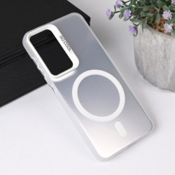 Futrola za Samsung Galaxy S25 leđa MagSafe clear 2 - srebrna