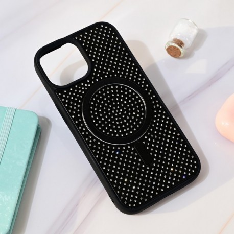 Futrola za iPhone 15 leđa MagSafe crystal glow - crna