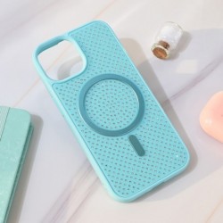 Futrola za iPhone 15 leđa MagSafe crystal glow - tirkizna