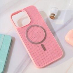 Futrola za iPhone 15 Pro Max leđa MagSafe crystal glow - roza