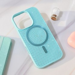 Futrola za iPhone 16 Pro leđa MagSafe crystal glow - tirkizna