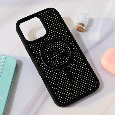 Futrola za iPhone 16 Pro Max leđa MagSafe crystal glow - crna