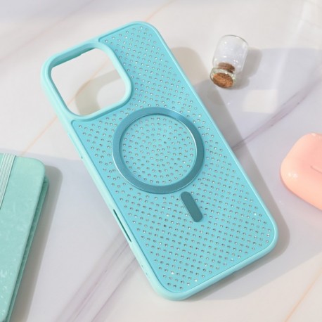 Futrola za iPhone 16 Pro Max leđa MagSafe crystal glow - tirkizna