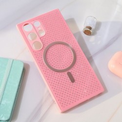 Futrola za Samsung Galaxy S23 Ultra leđa MagSafe crystal glow - roza