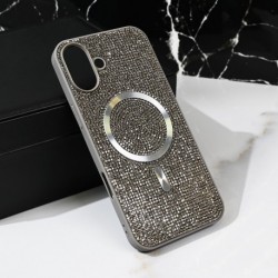 Futrola za iPhone 16 Plus leđa MagSafe glam - srebrna