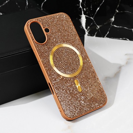 Futrola za iPhone 16 Plus leđa MagSafe glam - zlatna