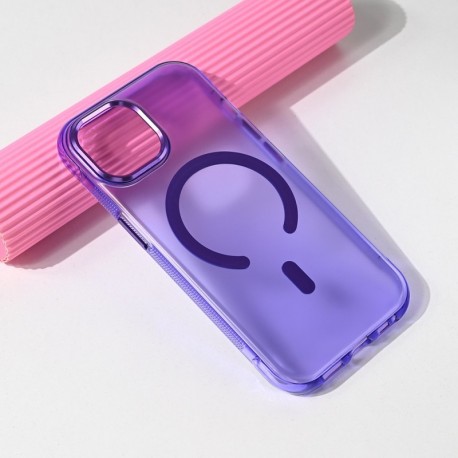 Futrola za iPhone 13 leđa MagSafe glow - ljubičasta