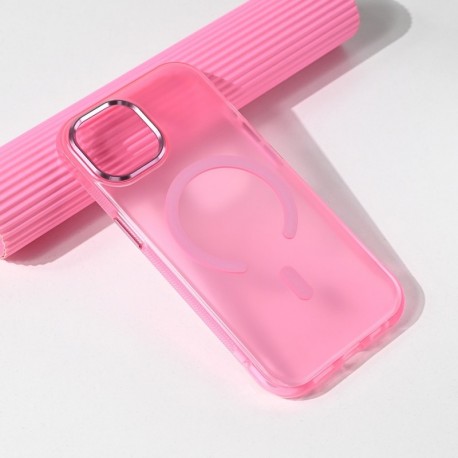 Futrola za iPhone 15 leđa MagSafe glow - roza