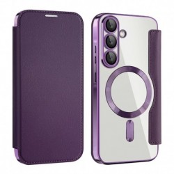 Futrola za Samsung Galaxy A36 preklop bez magneta bez prozora MagSafe Lux - ljubičasta