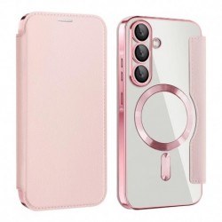 Futrola za Samsung Galaxy A36 preklop bez magneta bez prozora MagSafe Lux - roza