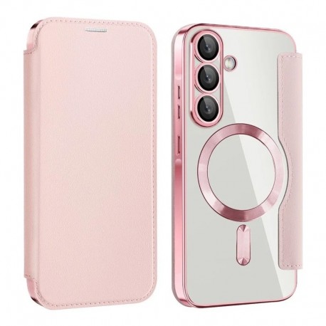 Futrola za Samsung Galaxy A36 preklop bez magneta bez prozora MagSafe Lux - roza