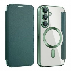 Futrola za Samsung Galaxy A36 preklop bez magneta bez prozora MagSafe Lux - zelena