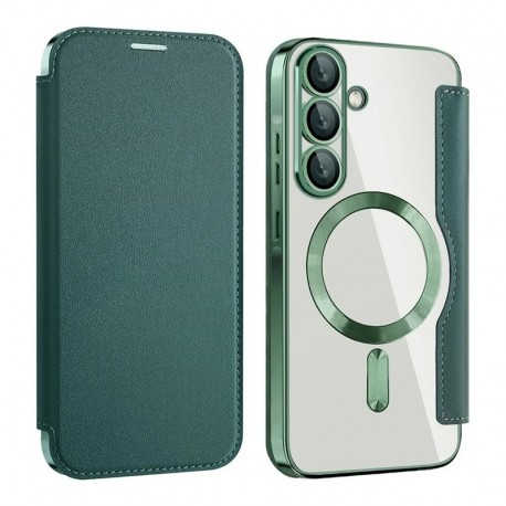 Futrola za Samsung Galaxy A36 preklop bez magneta bez prozora MagSafe Lux - zelena