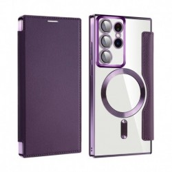Futrola za Samsung Galaxy S22 Ultra 5G preklop bez magneta bez prozora MagSafe Lux - ljubičasta