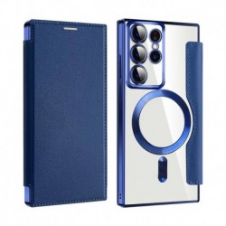 Futrola za Samsung Galaxy S22 Ultra 5G preklop bez magneta bez prozora MagSafe Lux - plava