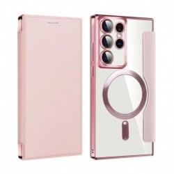 Futrola za Samsung Galaxy S22 Ultra 5G preklop bez magneta bez prozora MagSafe Lux - roza