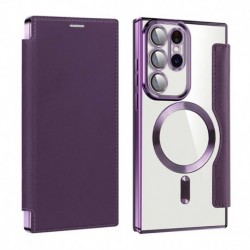 Futrola za Samsung Galaxy S23 Ultra preklop bez magneta bez prozora MagSafe Lux - ljubičasta