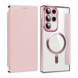 Futrola za Samsung Galaxy S23 Ultra preklop bez magneta bez prozora MagSafe Lux - roza